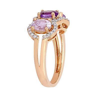 Stella Grace Amethyst & 1/5 Carat T.W. Diamond Halo Ring