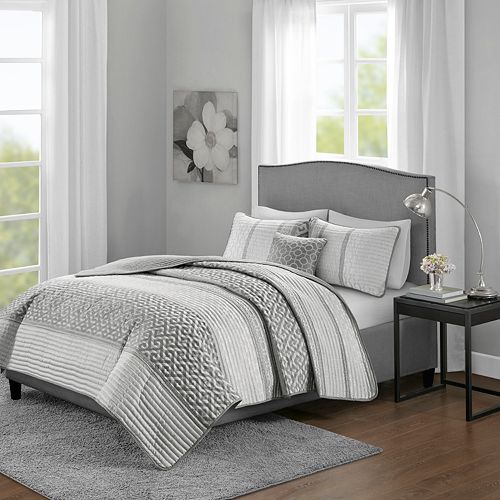 Madison Park Christian 4 Piece Jacquard Coverlet Set