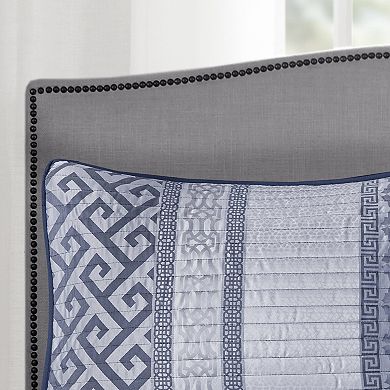 Madison Park Christian 4-piece Jacquard Quilt Set with Shams and Decorative Pillows