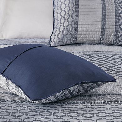 Madison Park Christian 4-piece Jacquard Quilt Set with Shams and Decorative Pillows