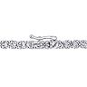 Stella Grace Sterling Silver Ruby & White Sapphire Heart Bracelet