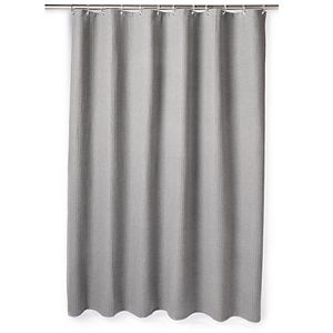 Dobby Pique Mystery Hookless Fabric Shower Curtain