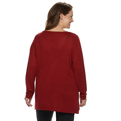 Plus Size Croft & Barrow® Pointelle Sweater