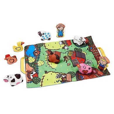 Melissa & Doug K’s Kids 2-in-1 Talking Ball and Take-Along Farm Play Mat