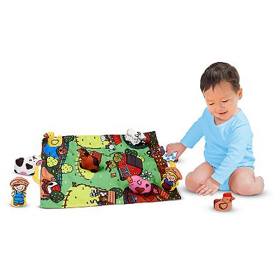 Melissa & Doug K’s Kids 2-in-1 Talking Ball and Take-Along Farm Play Mat
