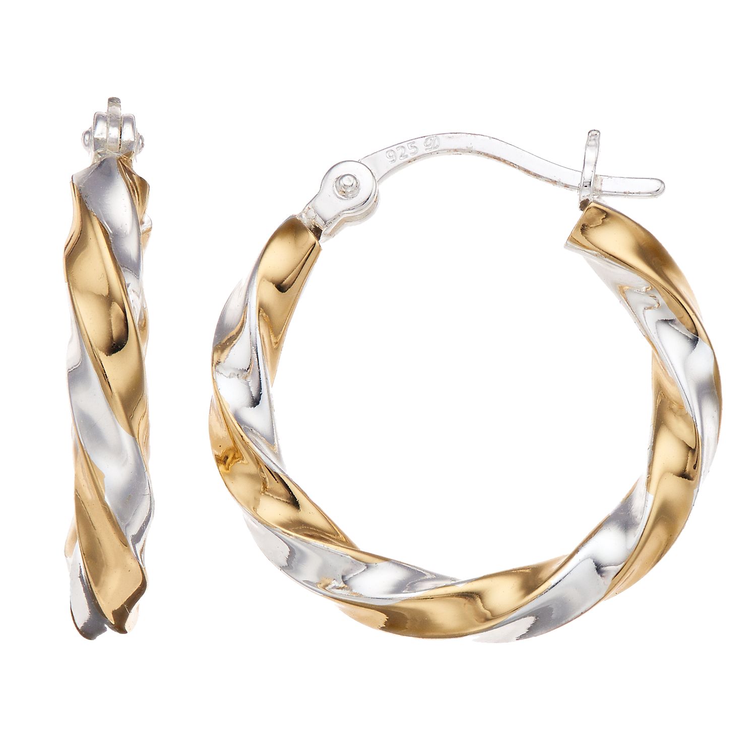 gold and silver hoop earrings