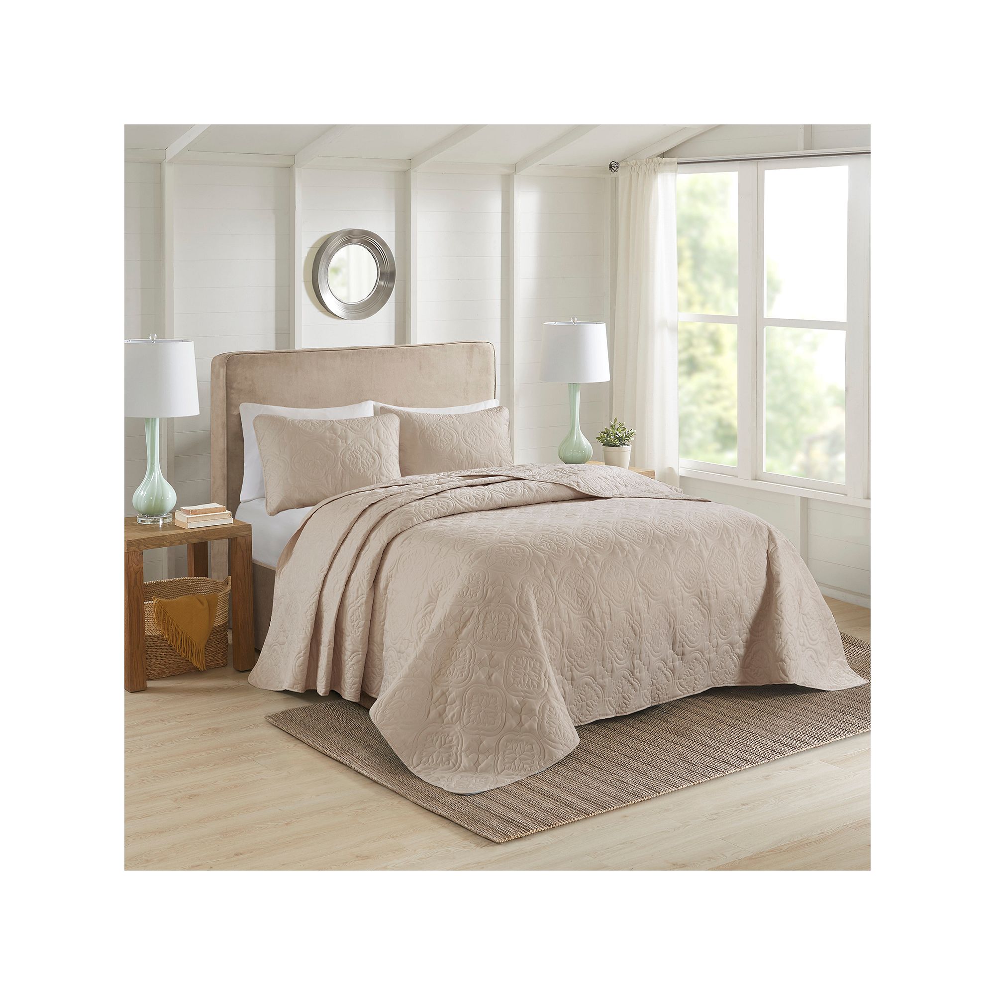76118140 510 Design Hayley Bedspread Set with Shams, Green sku 76118140