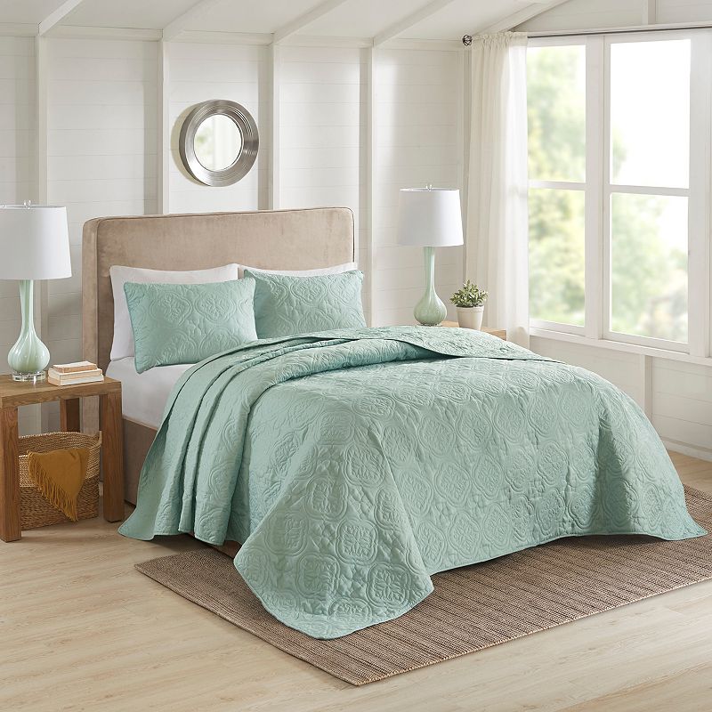 510 Design Hayley 3-Piece Bedspread Set, Green, King