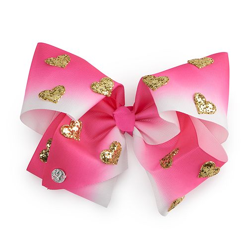 Girls 4 16 Jojo Siwa Glitter Heart Dip Dye Hair Bow