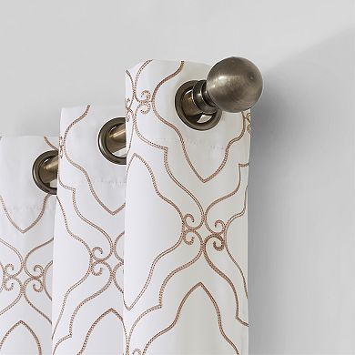 Croft & Barrow® 2-pack Embroidered Scroll Window Curtains