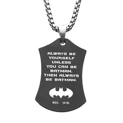 Batman dog tag necklace best sale