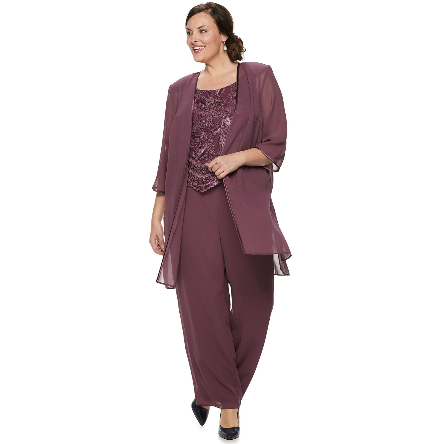 3 piece plus size pant set