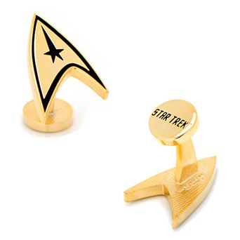 Cuff Links, Inc. Star Trek Gold Tone Delta Shield Cuff Links