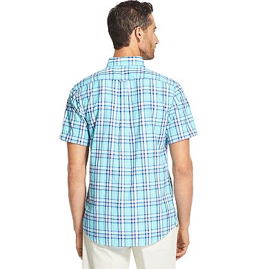 Men's IZOD CoolFX Breeze Classic-Fit Plaid Button-Down Shirt