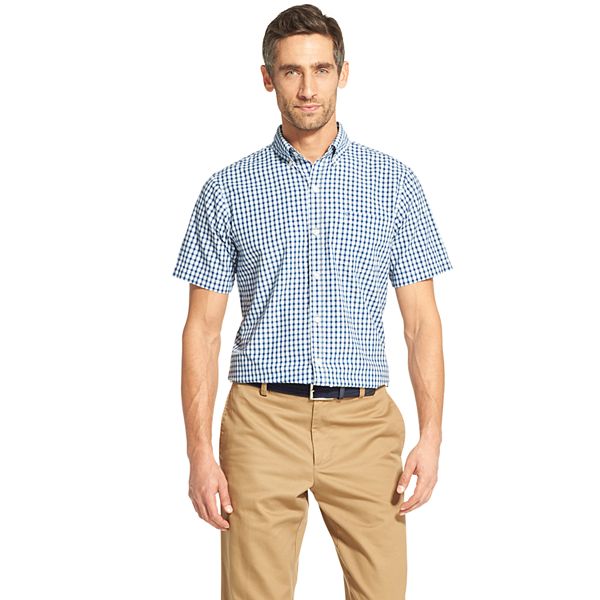 Men's IZOD Breeze Cool FX Classic-Fit Gingham Button-Down Shirt