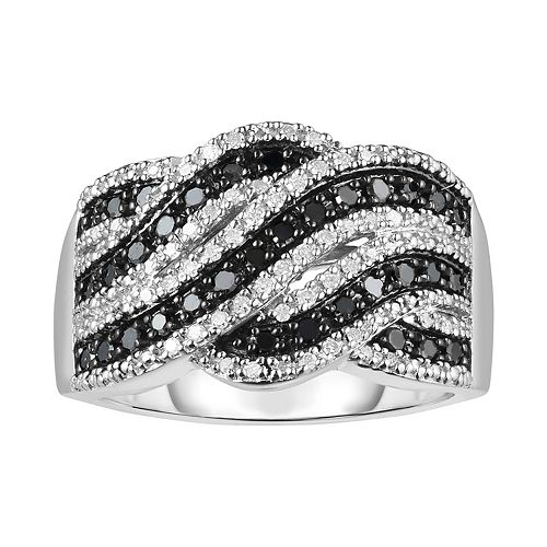 1 2 carat diamond sterling silver ring