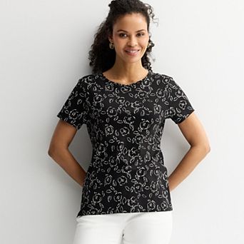 Women's Croft & Barrow® Essential Crewneck Tee