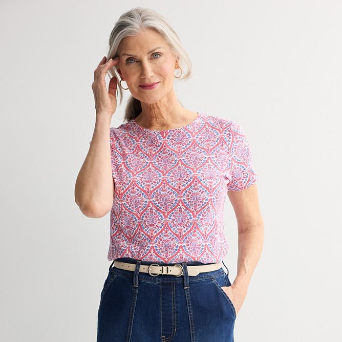 Women's Croft & Barrow Essential Crewneck Tee