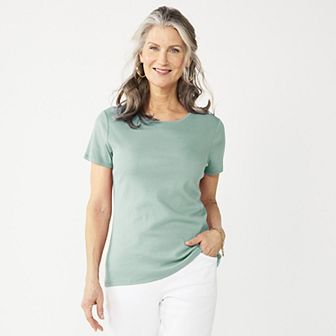 Women's Croft & Barrow® Essential Crewneck Tee
