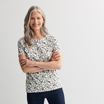 Women's Croft & Barrow® Essential Crewneck Tee