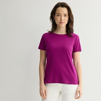 Women's Croft & Barrow® Essential Crewneck Tee