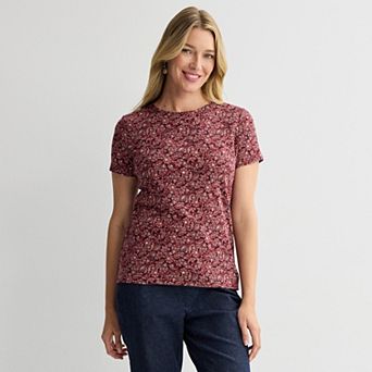 Women's Croft & Barrow® Essential Crewneck Tee