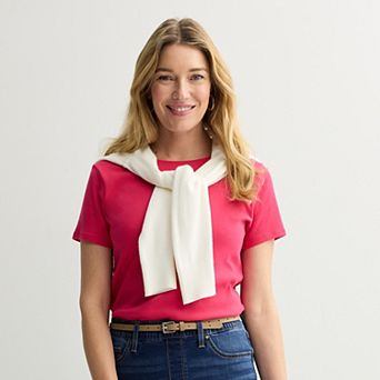 Women's Croft & Barrow® Essential Crewneck Tee