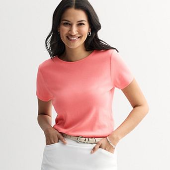 Women's Croft & Barrow® Essential Crewneck Tee