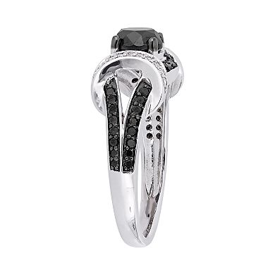 Stella Grace 10k White Gold 1 3/8 Carat T.W. Black & White Diamond Ring