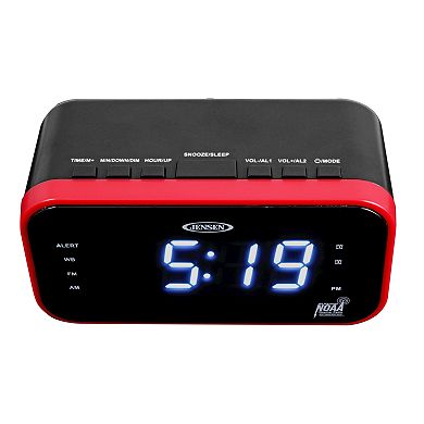 Jensen AM/FM Weather Band Clock Radio with Weather Alert