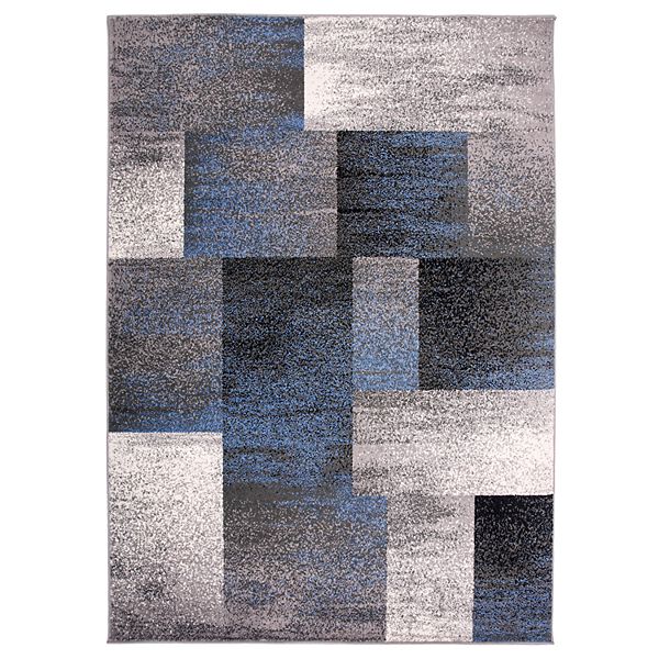 World Rug Gallery Nevada Modern Distressed Boxes Rug