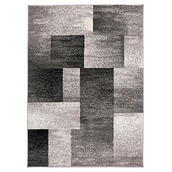 World Rug Gallery Nevada Modern Distressed Boxes Rug