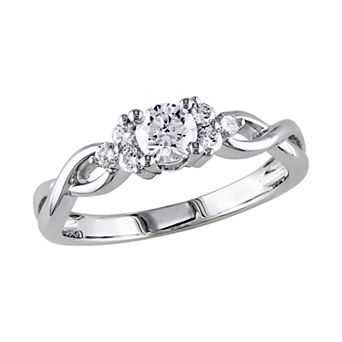 Stella Grace 14k White Gold 1/2 Carat T.W. Diamond Engagement Ring
