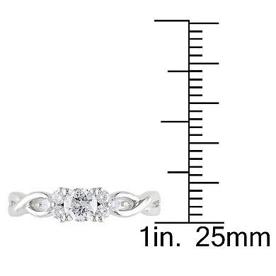 Stella Grace 14k White Gold 1/2 Carat T.W. Diamond Engagement Ring