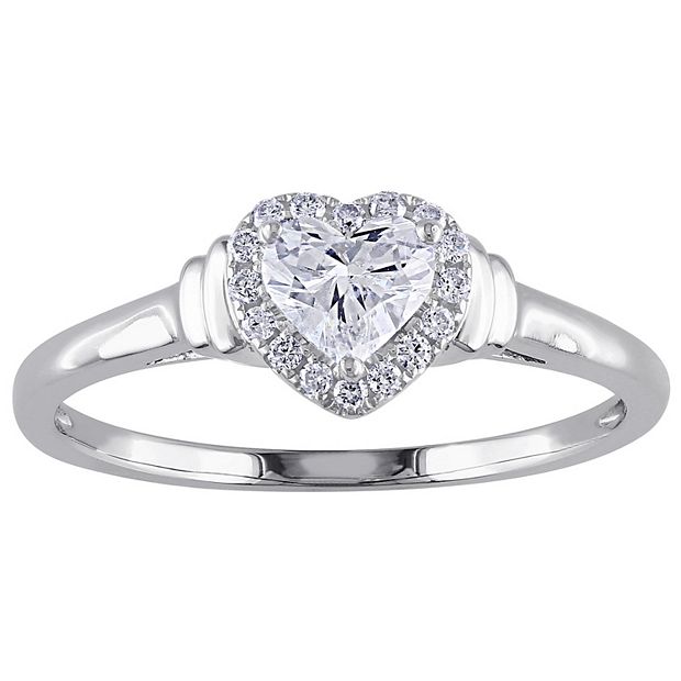 Stella Grace 14k White Gold 1/2 Carat T.W. Diamond Heart