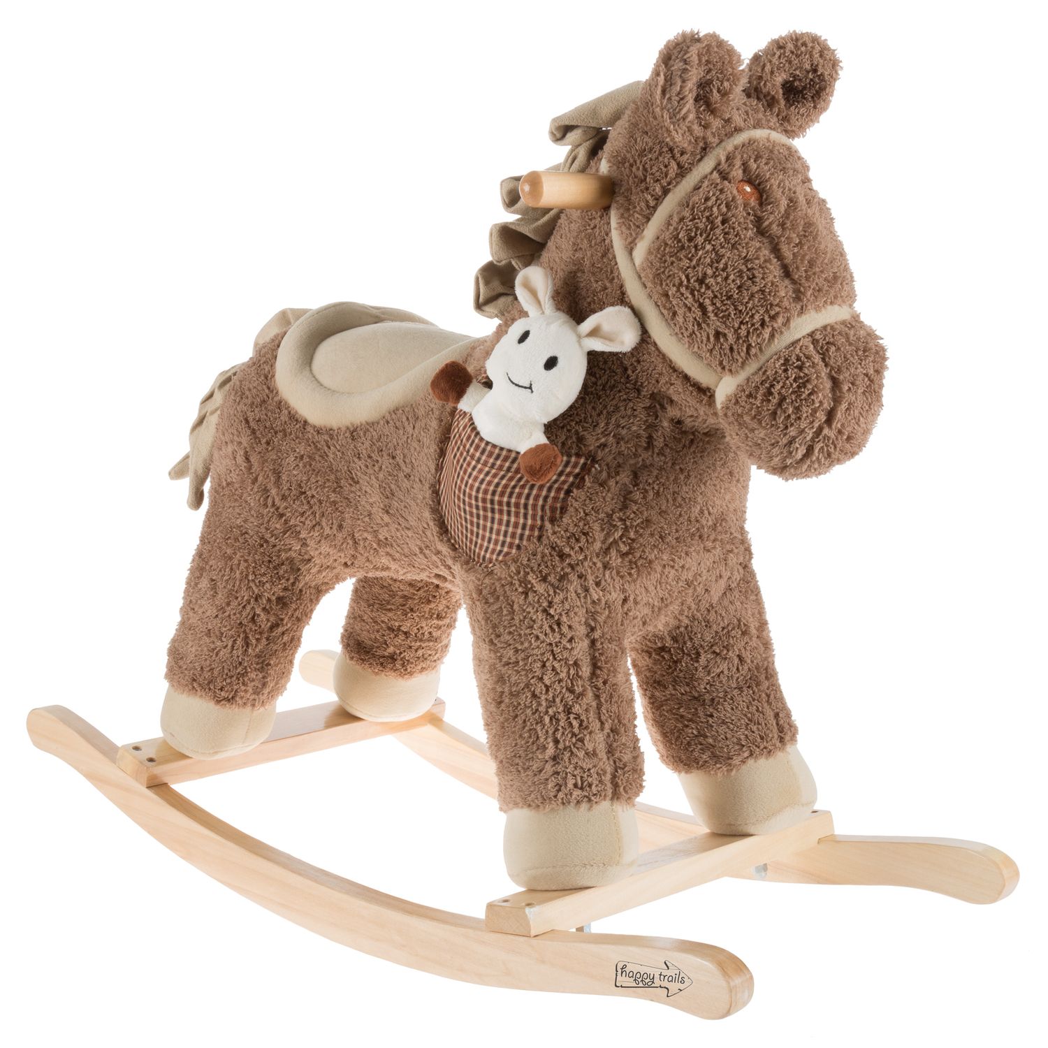 happy trails giraffe plush rocking animal