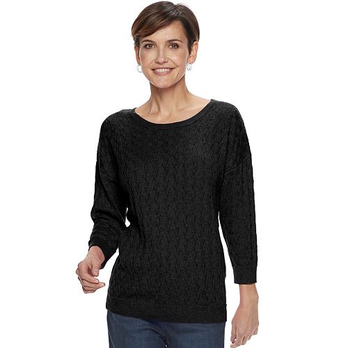 Women's Croft & Barrow® Textured Dolman Sweater