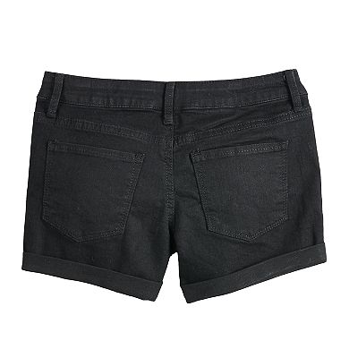 Girls 7-16 & Plus Size SO® Sewn-Rolled Cuff Denim Shorts