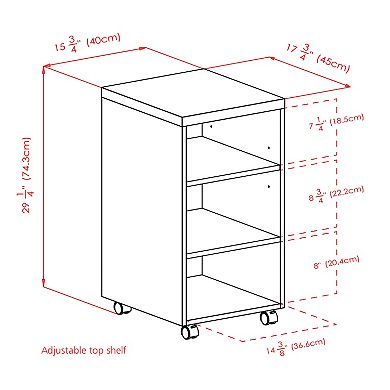 Winsome Kenner Modular 3-Shelf Storage Cabinet