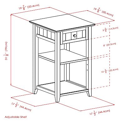 Winsome Burke Printer Stand End Table