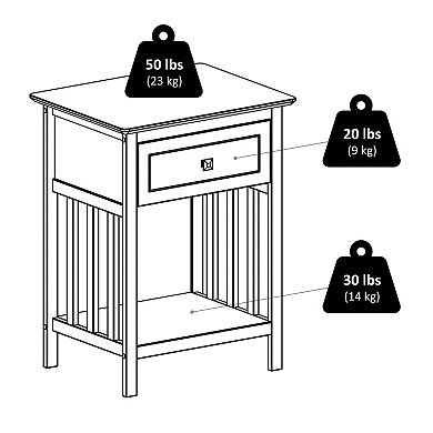 Winsome Marcel Accent End Table