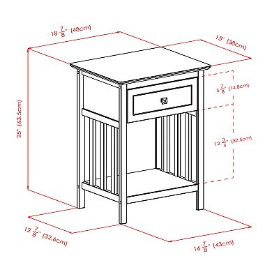 Winsome Marcel Accent End Table