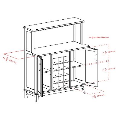 Winsome Beynac Wine Bar Cabinet