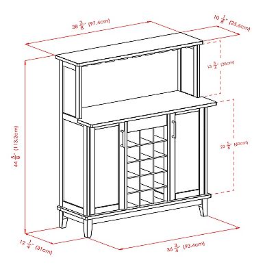 Winsome Beynac Wine Bar Cabinet