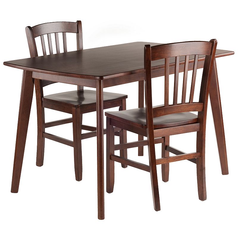 Winsome Shaye Dining Table & Chair 3-piece Set, Brown