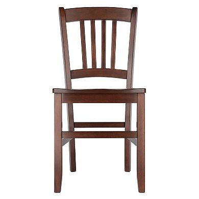 Winsome Shaye 3-Pc Set Dining Table w/ Slat Back Chairs