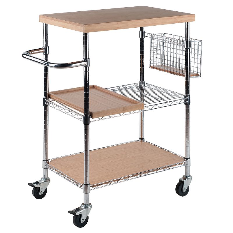 81154967 Winsome Madera Rolling Kitchen Cart, Multicolor sku 81154967
