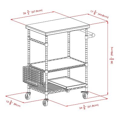 Winsome Madera Rolling Kitchen Cart