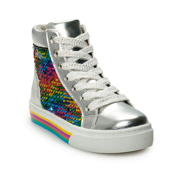 Sequin high top clearance sneakers