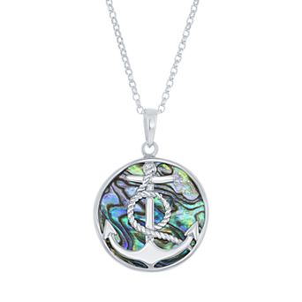 Nautica Rocks Sterling Silver Anchor Pendant Necklace